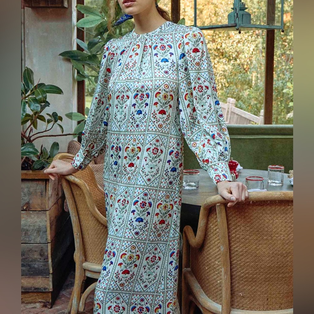 Hunter Bell Crosby Dress Cream Trellis S NWT rare Originally $550